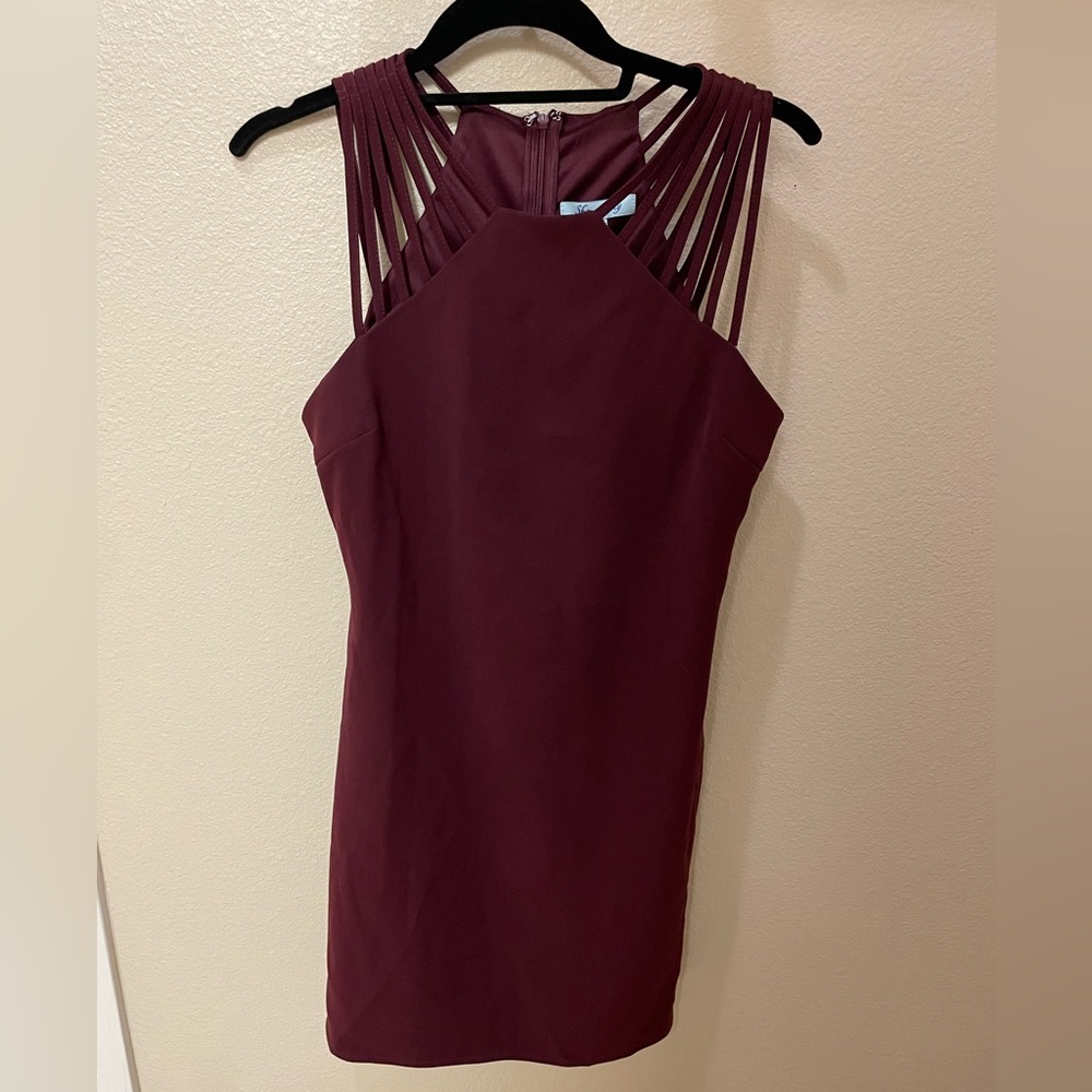 Maroon, She + Sky, dress size small